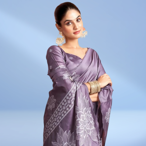 Women's Kanjivaram Soft Silk Saree Pure Silk Saree With Unstitched Blouse Piece